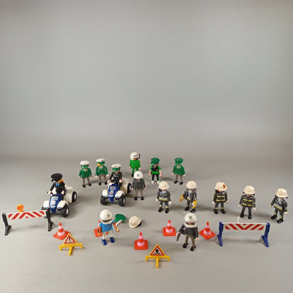 Playmobil Figuren-Set Polizei & Feuerwehr, gebraucht, ab 3 Jahre 