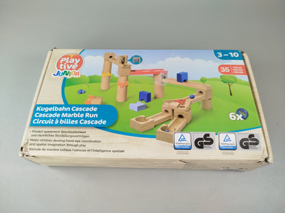 Playtive Junior Murmelbahn Holzspielzeug 35 Teile mit 6 Murmeln Set