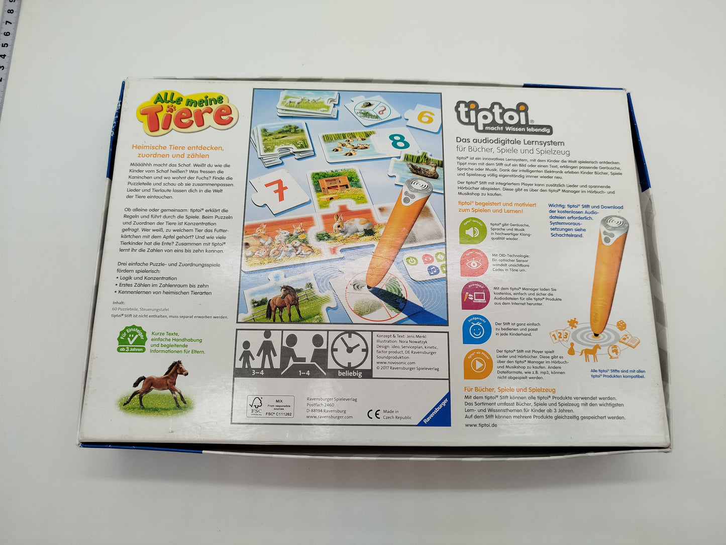Ravensburger tiptoi Lernspiel Alle Meine Tiere, Brettspiel, wie neu