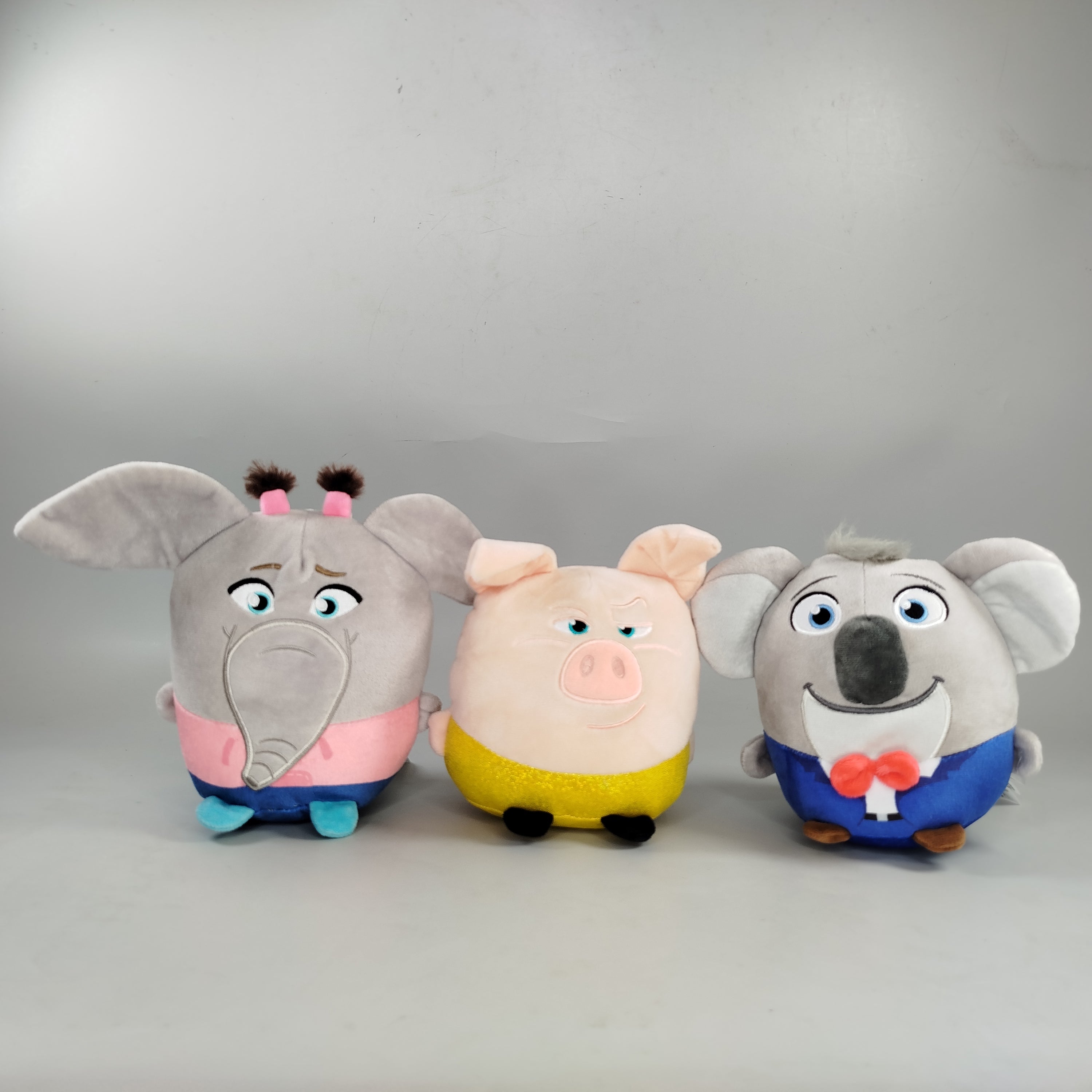  Stofftier Plüschfigur Set (Elefant, Schwein, Koala)