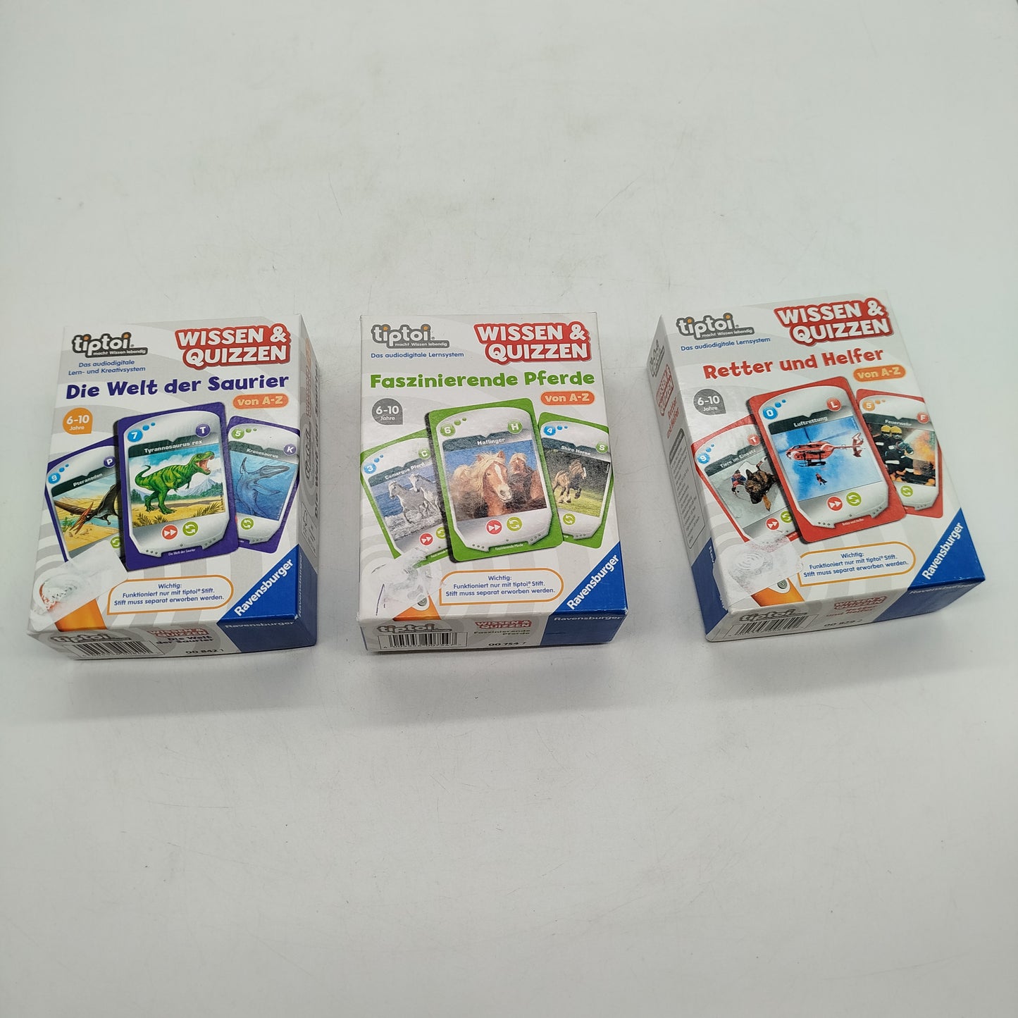 Ravensburger Bundle tiptoi Set von 3 Quiz Pferde Retter Saurier