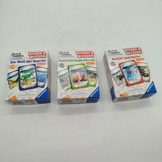Ravensburger Bundle tiptoi Set von 3 Quiz Pferde Retter Saurier
