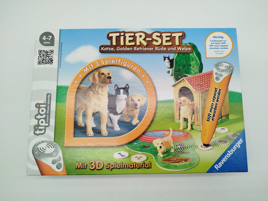 Ravensburger Tiptoi Tier-Set – Katze, Hund & Welpe mit Zubehör, OVP