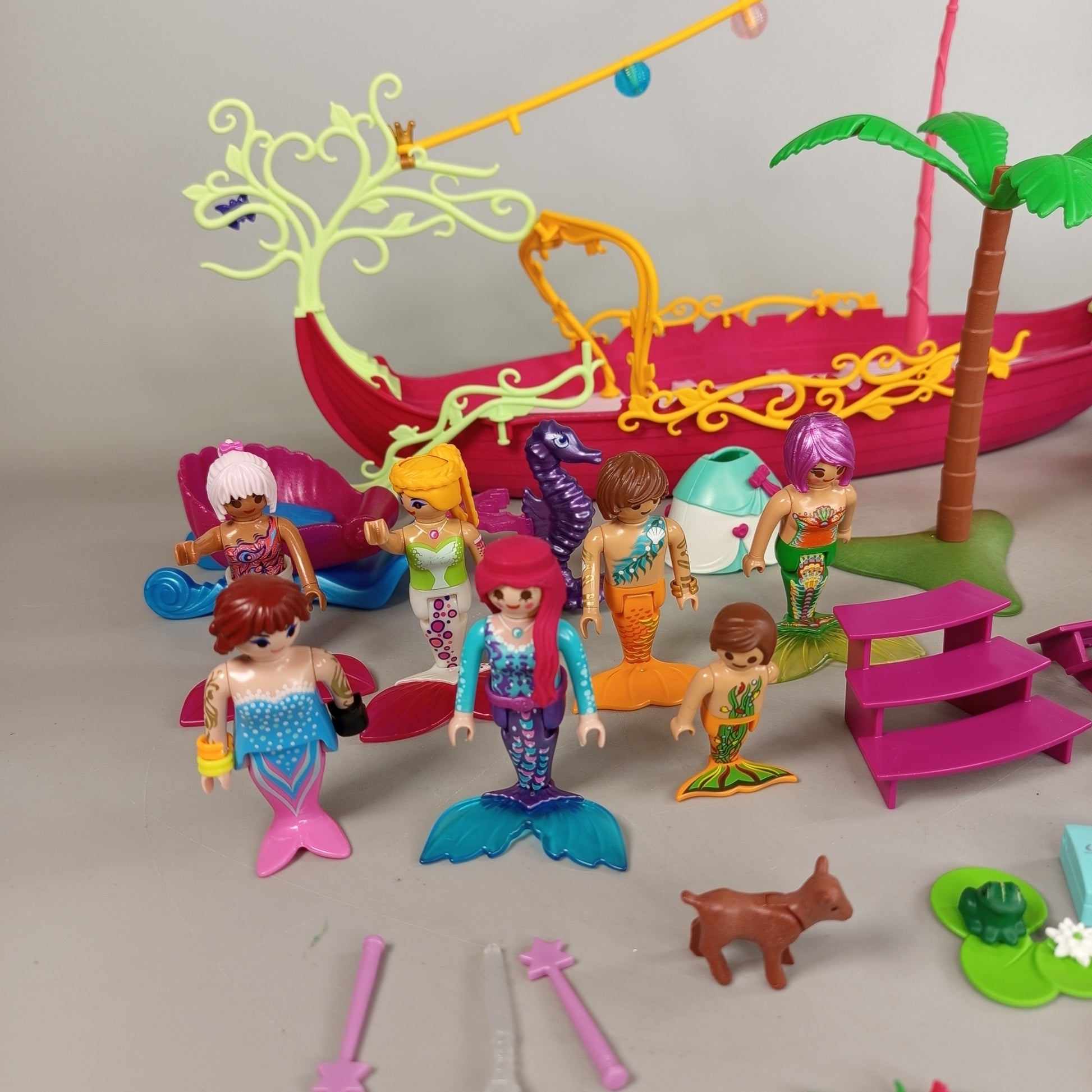 Playmobil Meerjungfrauen-Set mit Boot & Unterwasserwelt, Figuren & Zubehör
