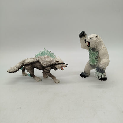 Schleich Bundle Eldrador 2x Eiswolf & Eisbär ab 6 7 8 Jahre | ✅ geprüft 