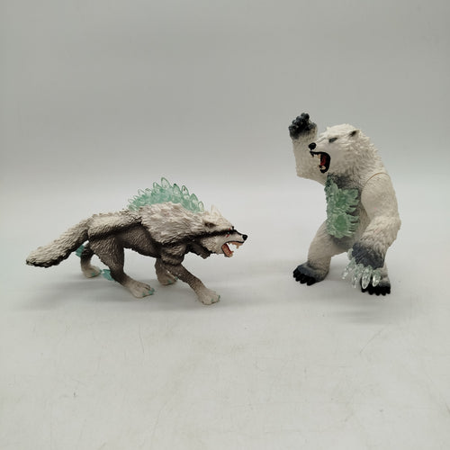 Schleich Bundle Eldrador 2x Eiswolf & Eisbär ab 6 7 8 Jahre | ✅ geprüft 