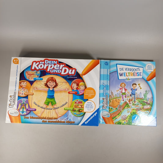 Ravensburger tiptoi Lernspiel-Set – Dein Körper & Du, Die verrückte Weltreise