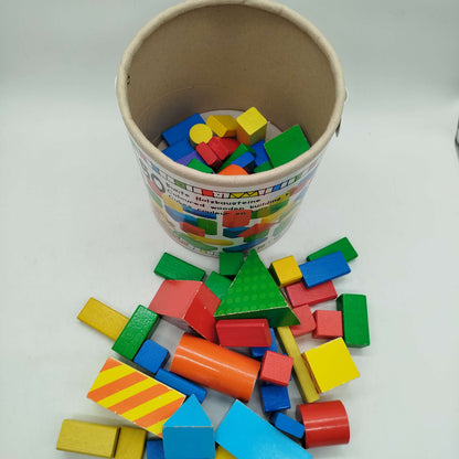 Holzbausteine 50 Teile Bauklötze Set