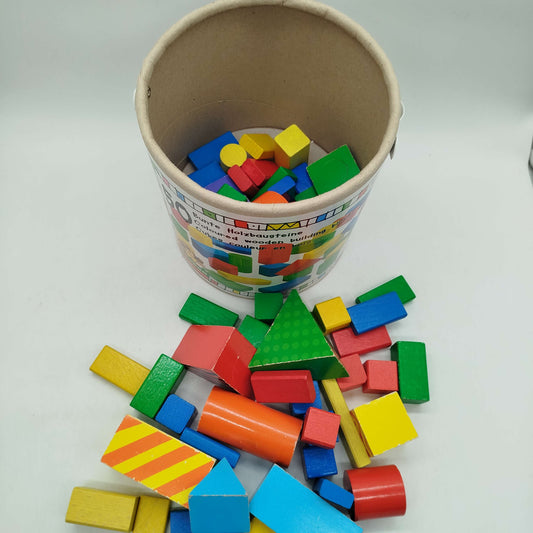 Holzbausteine 50 Teile Bauklötze Set