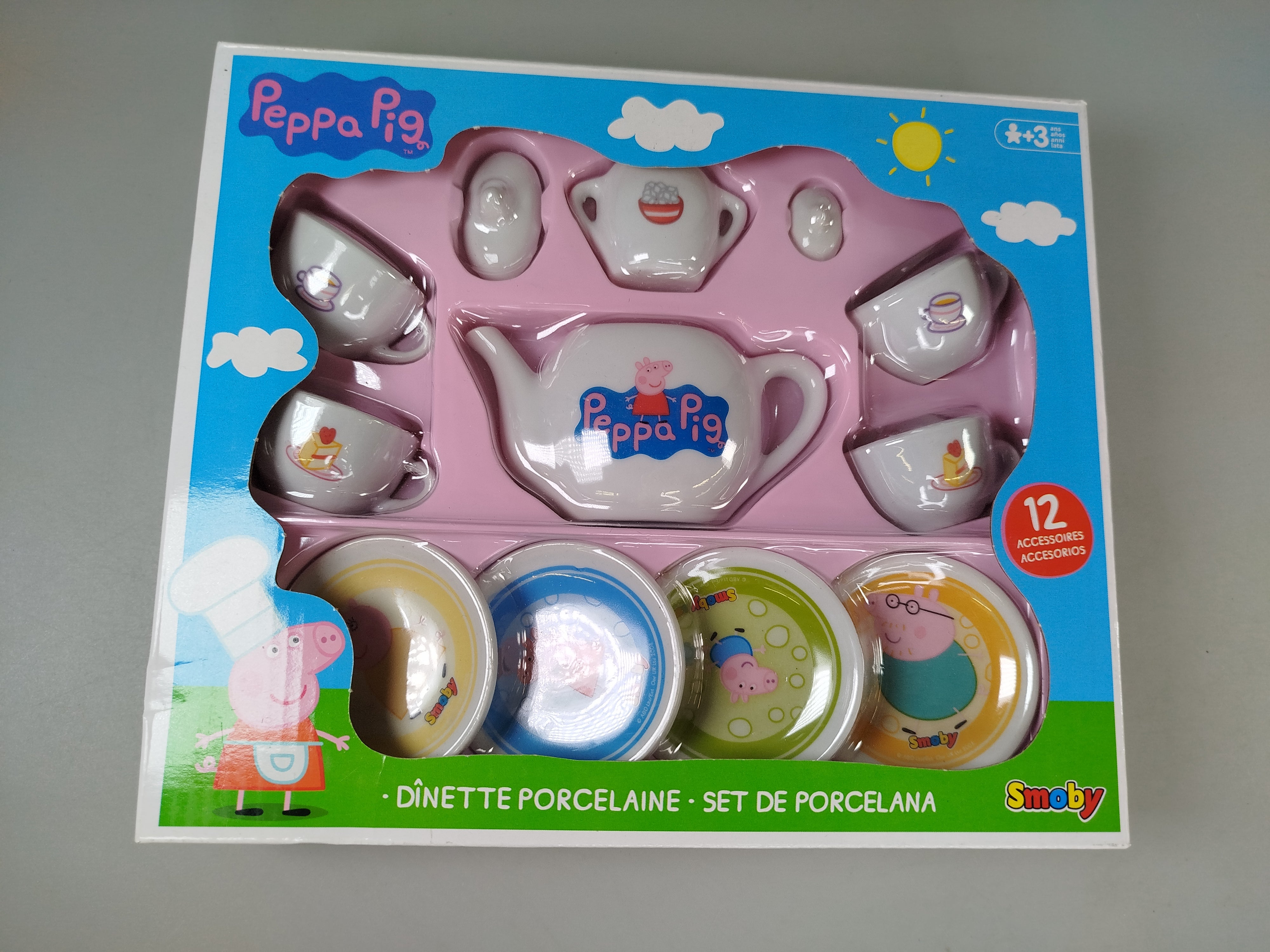 Smoby Peppa Pig Teeservice 12-teiliges Spielzeug-Set, OVP, neu
