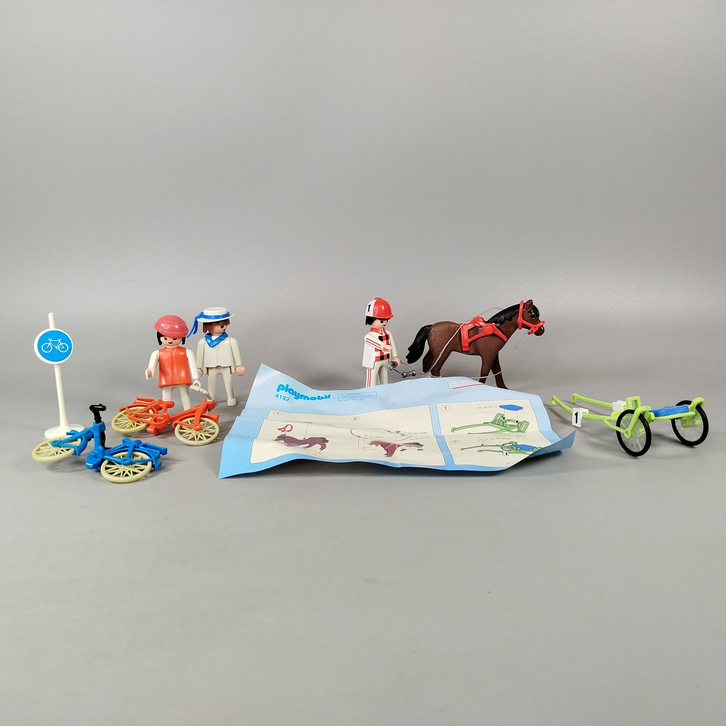Playmobil Set 3573 & 4192 – mit Figuren, Pferd, Fahrrädern & Zubehör