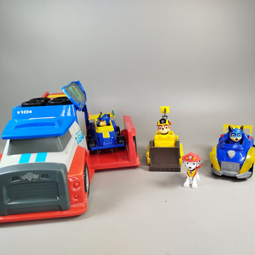 Paw Patrol Spielzeugfahrzeug-Set – Transporter, Figuren, leichte Spuren