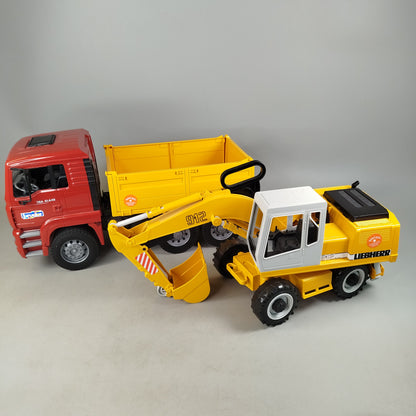 Bruder Bundle MAN TGA Liebherr 912 2er Kipper & Bagger, gebraucht, ab 3 Jahre 