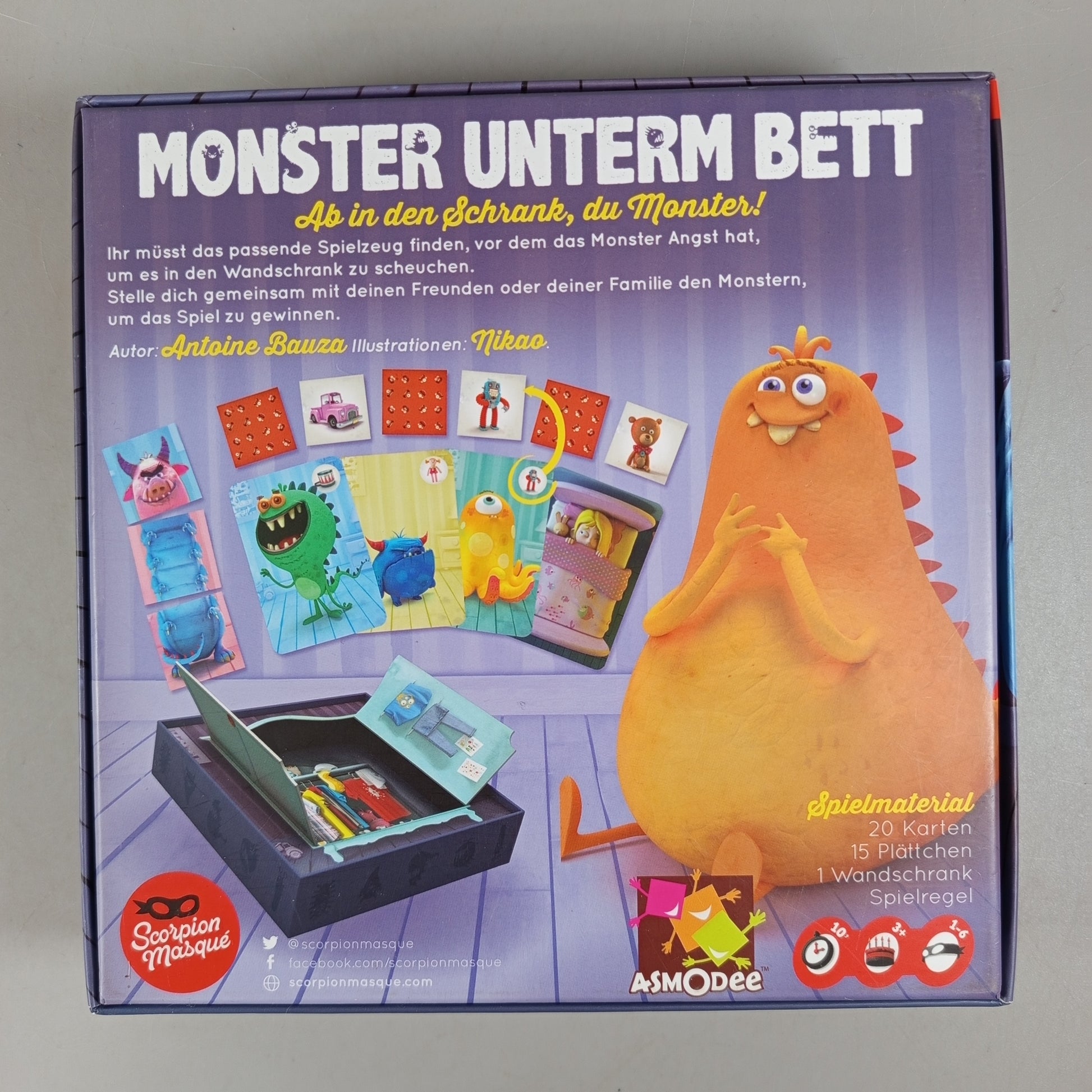 Scorpion Masqué Monster unterm Bett Brettspiel, ab 3 4 5 Jahre | ✅ geprüft 