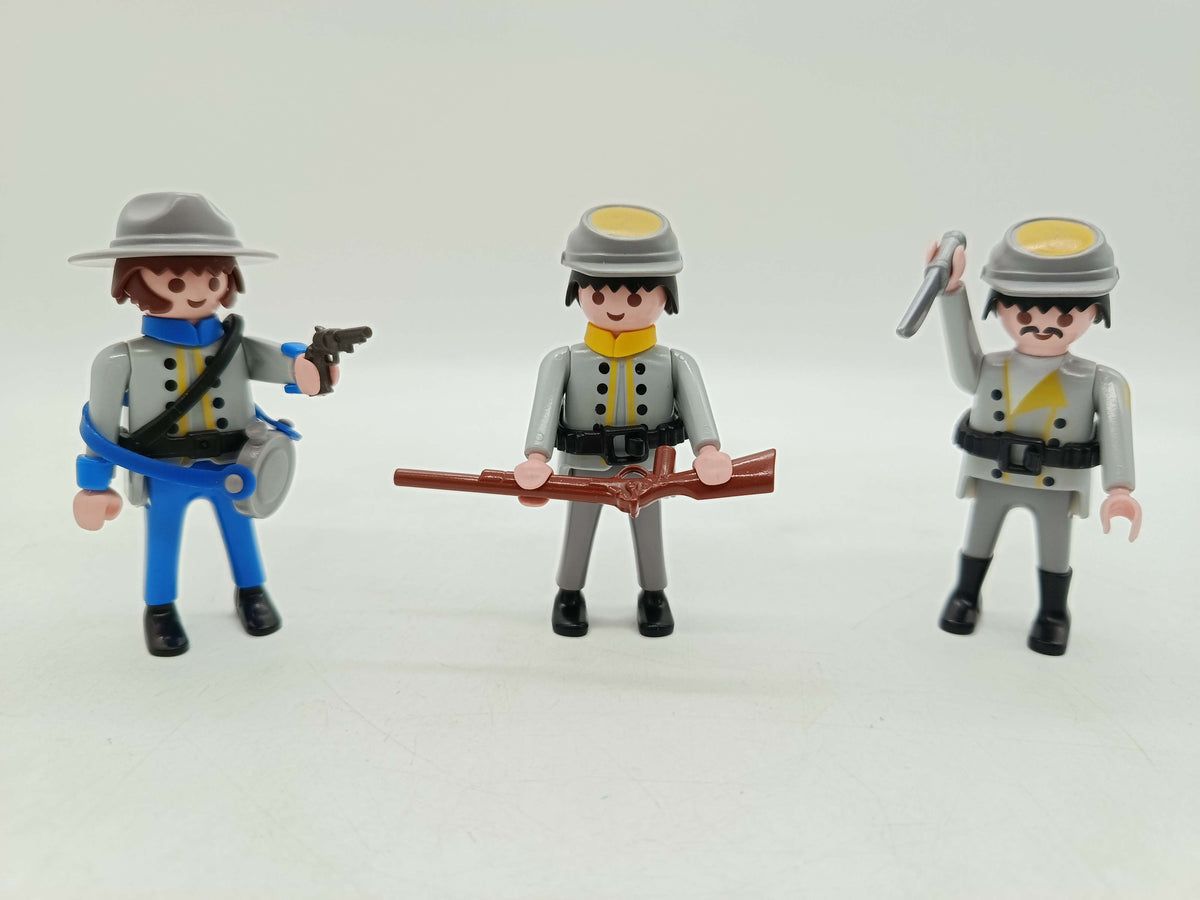 Playmobil Bundle Western Set von 3 Soldaten Figuren & Zubehör