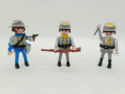 Playmobil Bundle Western Set von 3 Soldaten Figuren & Zubehör