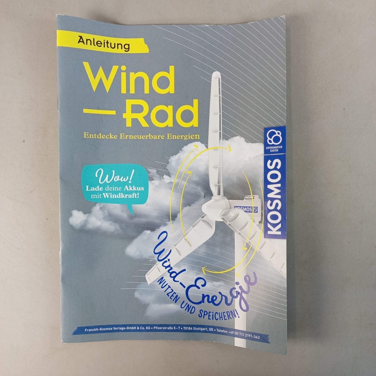 Kosmos Windrad 621353 Experiment-Set,gebraucht,ab 10 11 12 Jahre | ✅ geprüft 