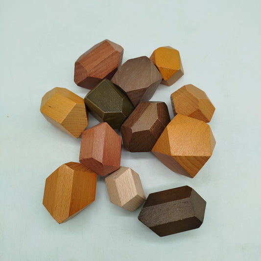 Balanciersteine Holz 12 Steine Stapelspiel
