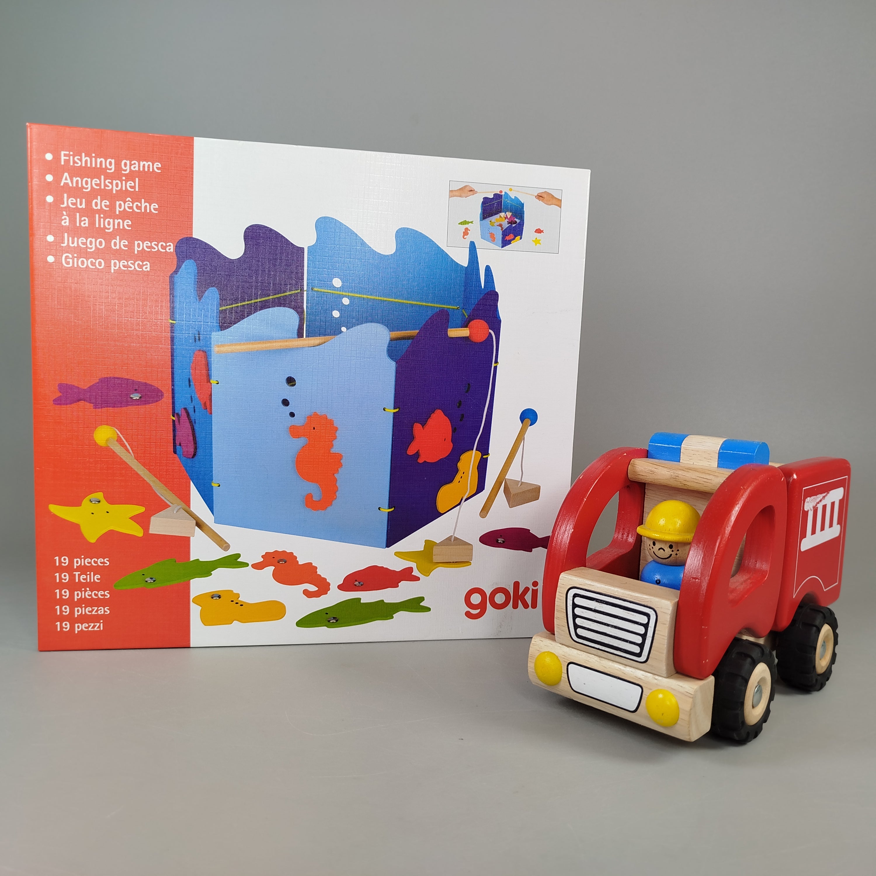 Goki Magnetisches Angelspiel & Feuerwehr-Spielzeug Set, OVP