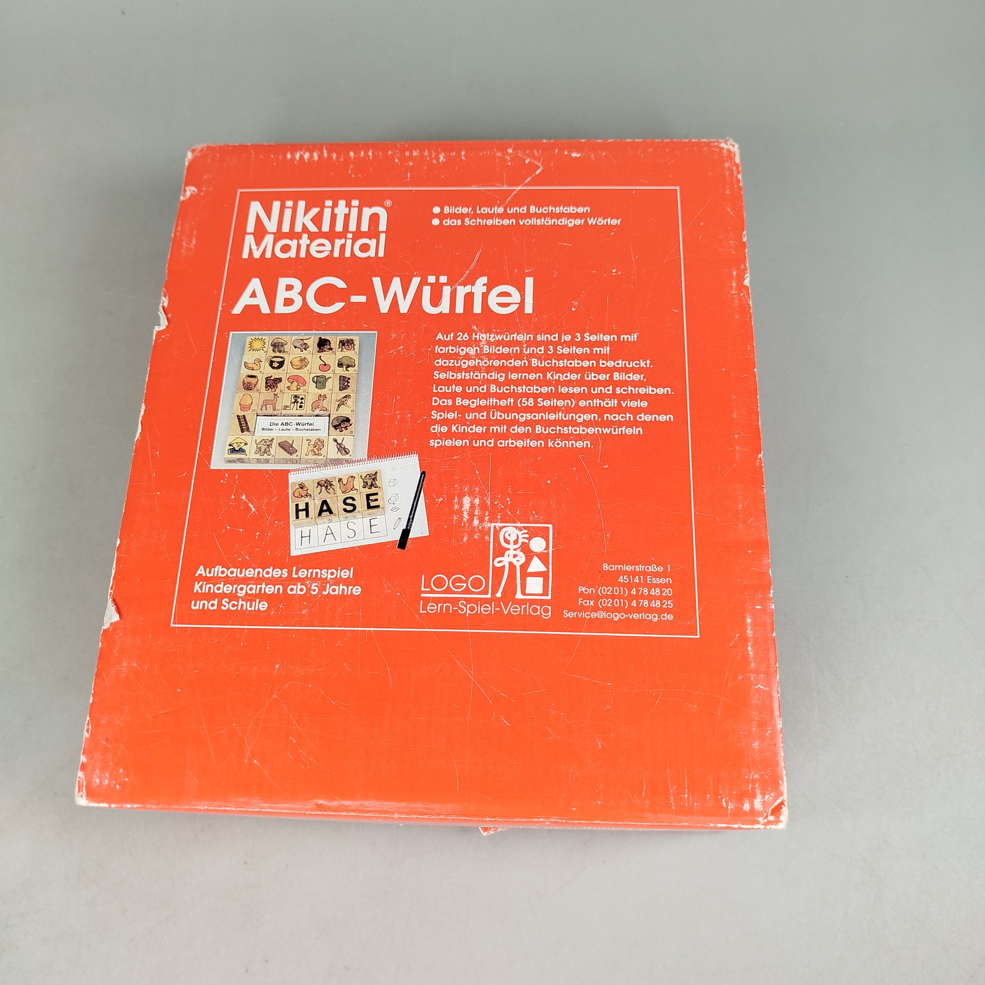 LOGO Lern-Spiel-Verlag Nikitin ABC-Würfel Lernspiel, gebraucht, ab 3 Jahre 