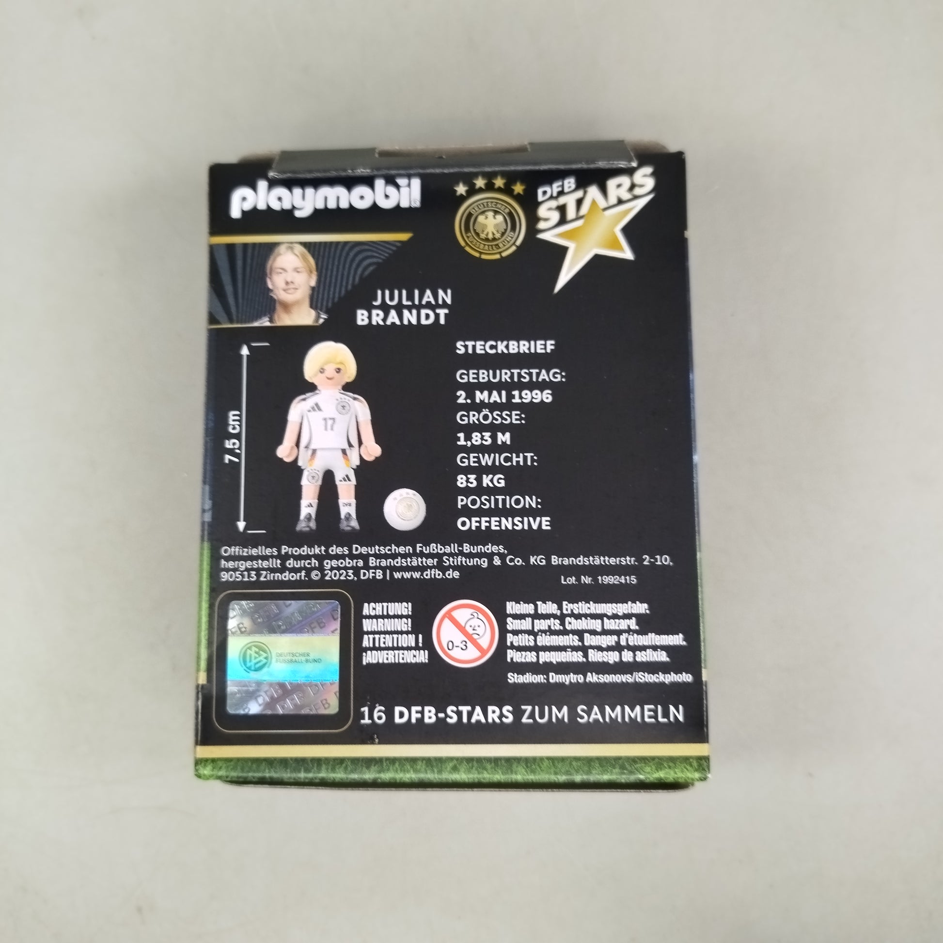 Playmobil Figur DFB Stars Julian Brandt 71675, neu, ab 6 Jahre 