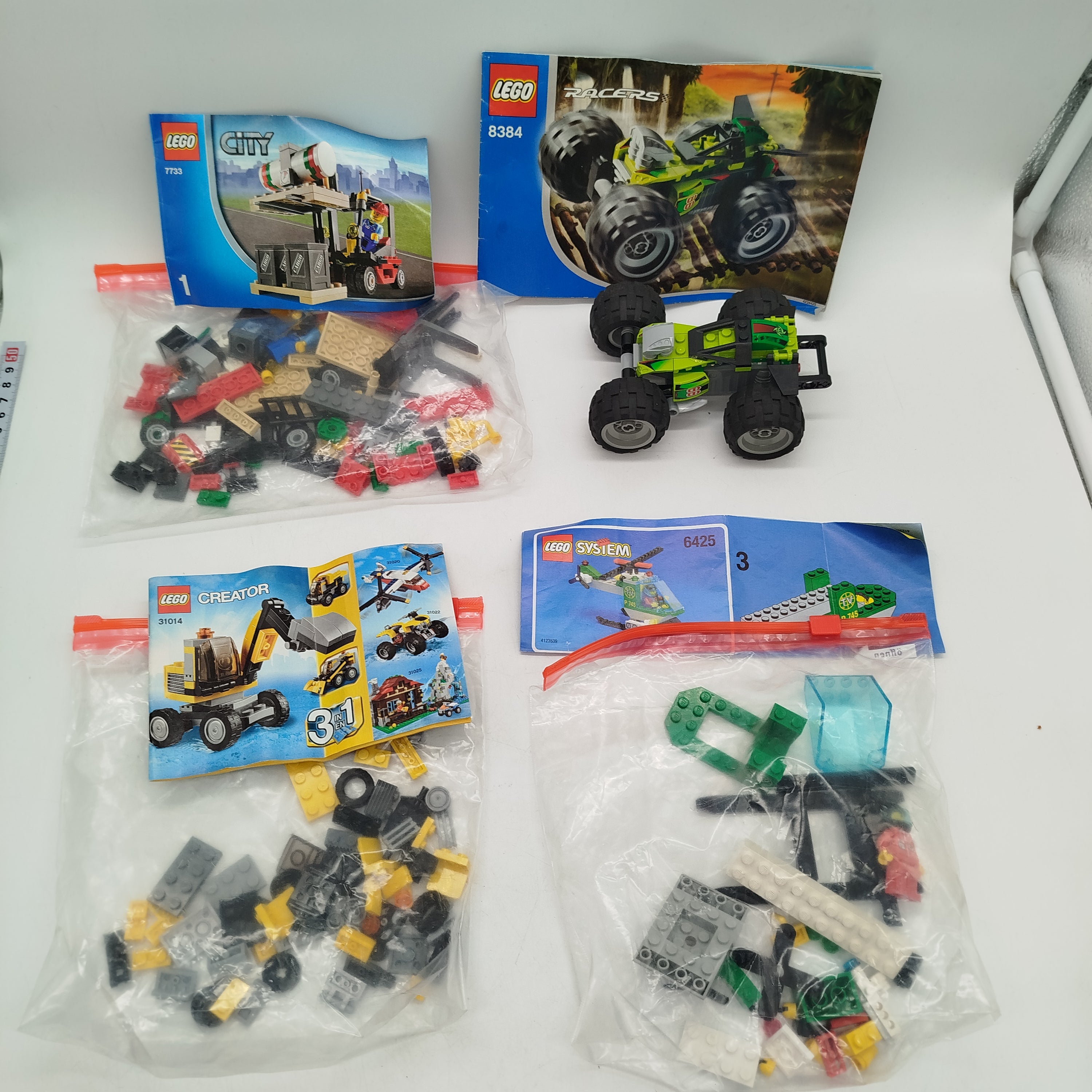 LEGO Bundle City System Creator Racers 7733 6425 31014 8384 Set von 4 