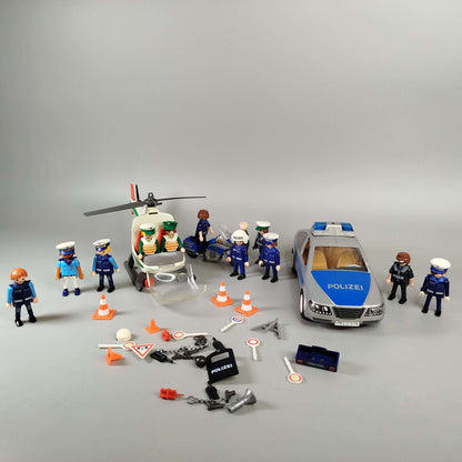 Playmobil Bundle Polizei 5179 großes Set Fahrzeuge & Figuren