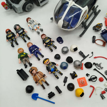 Playmobil Bundle City Action 9360 großes Set Truck Motorrad & Figuren
