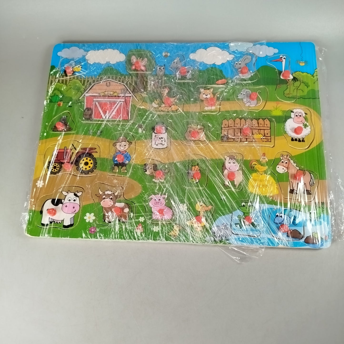 Bundle Bauernhof Lernuhr Feuerwehr Set von 3 Holzpuzzle