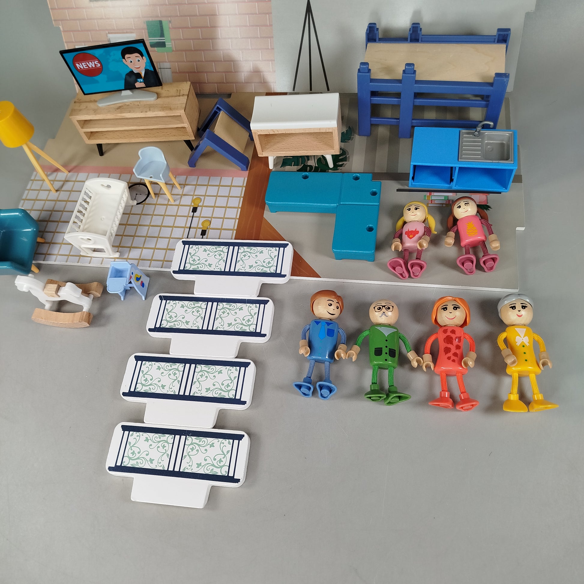 Markenlos Puppenhaus 🏠, gebraucht, ab 3 4 5 Jahre | ✅ geprüft 