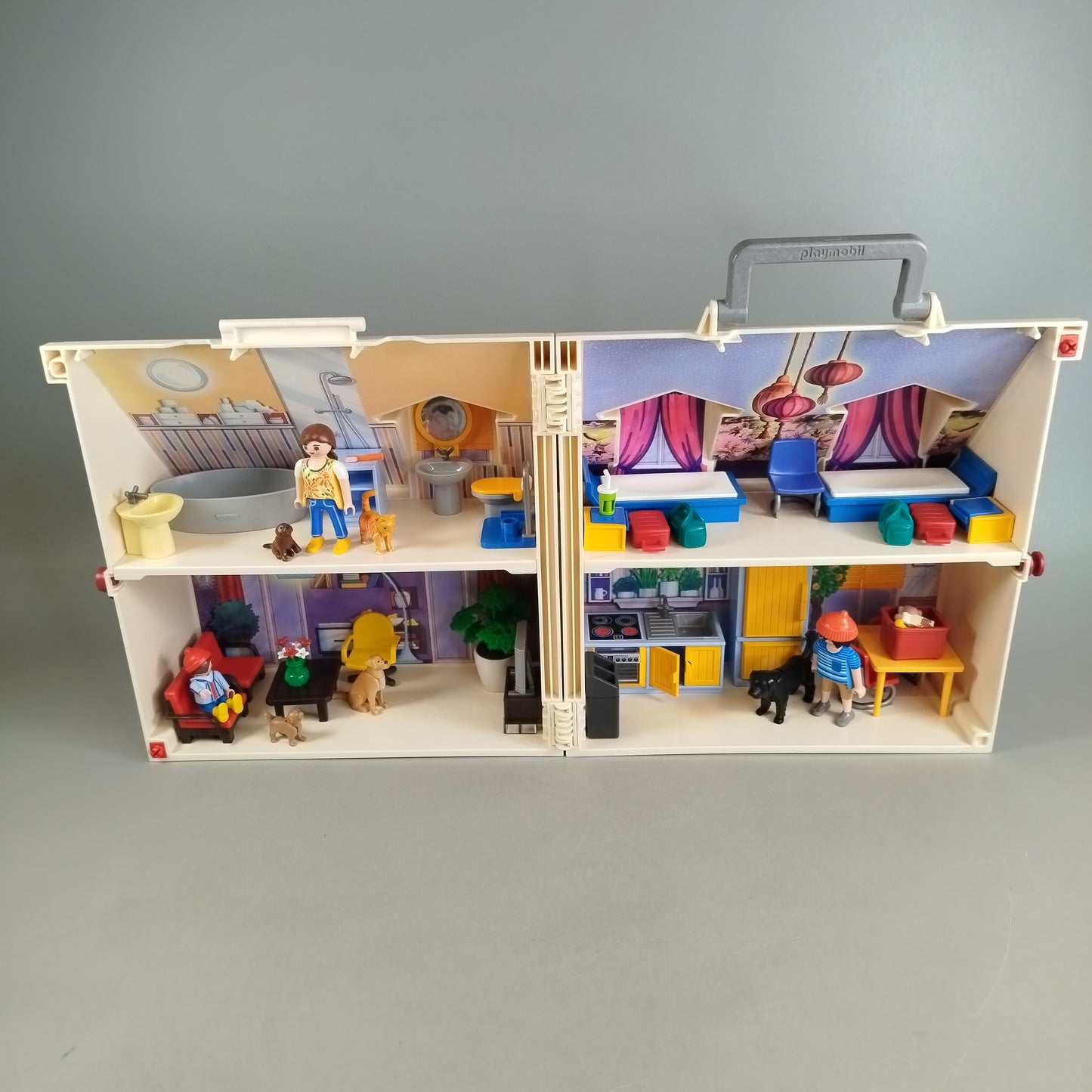 Playmobil Puppenhaus – Modernes Mitnahmehaus mit Figuren & Zubehör Set