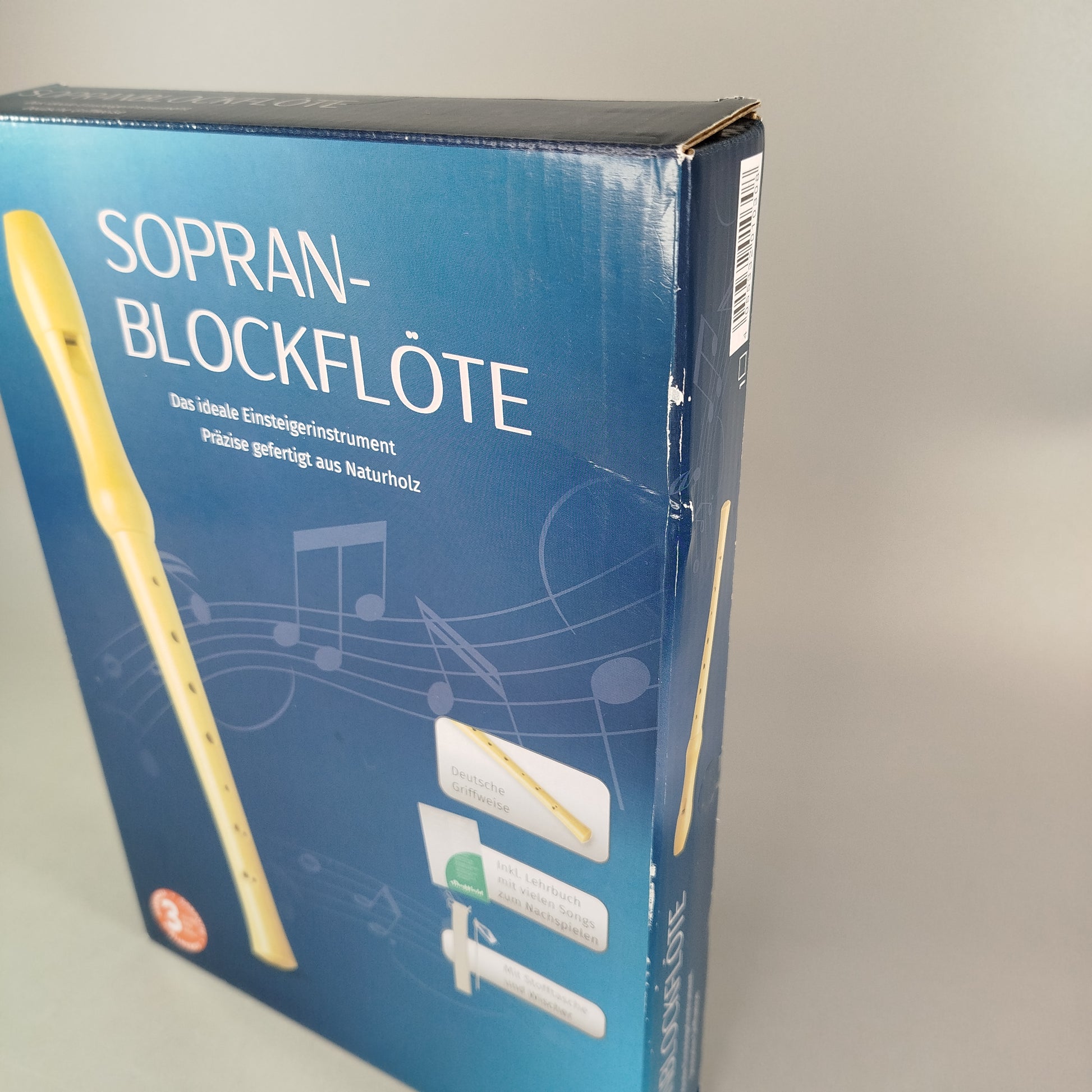 Blockflöte Sopran – Anfänger Set mit Etui & Lehrbuch, OVP