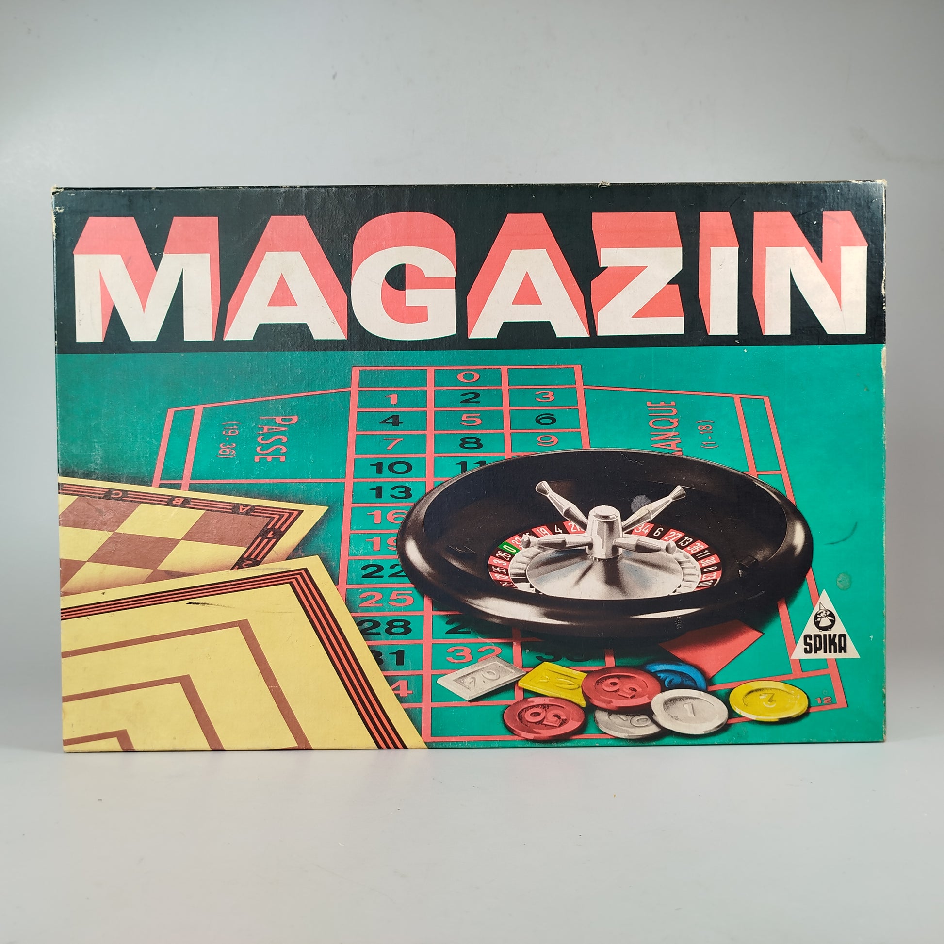 Spika Klassisches Spieleset mit Roulette, Schach und Mühle
