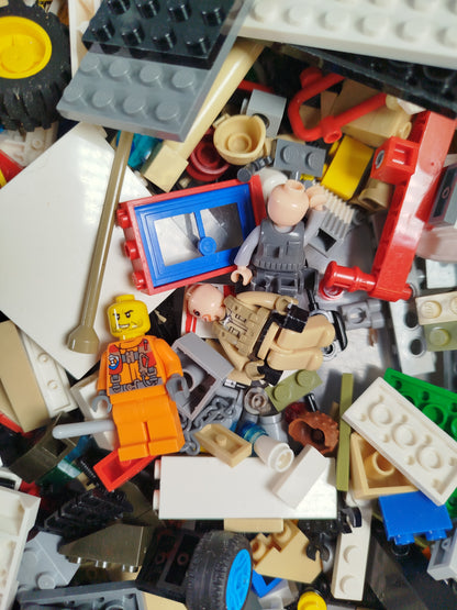 LEGO Konvolut ca. 2 kg – Bausteine, Figuren & Platte, kompatibel mit LEGO