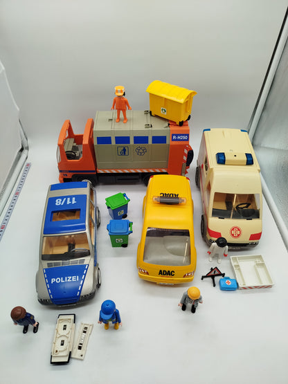 Bundle Playmobil Set von 4 Fahrzeuge, gebraucht, ab 3 Jahre 