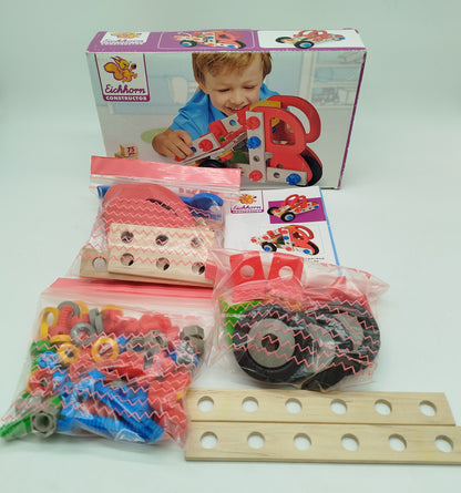 Eichhorn Constructor Konstruktionsset Holz, wie neu, ab 3 Jahre 