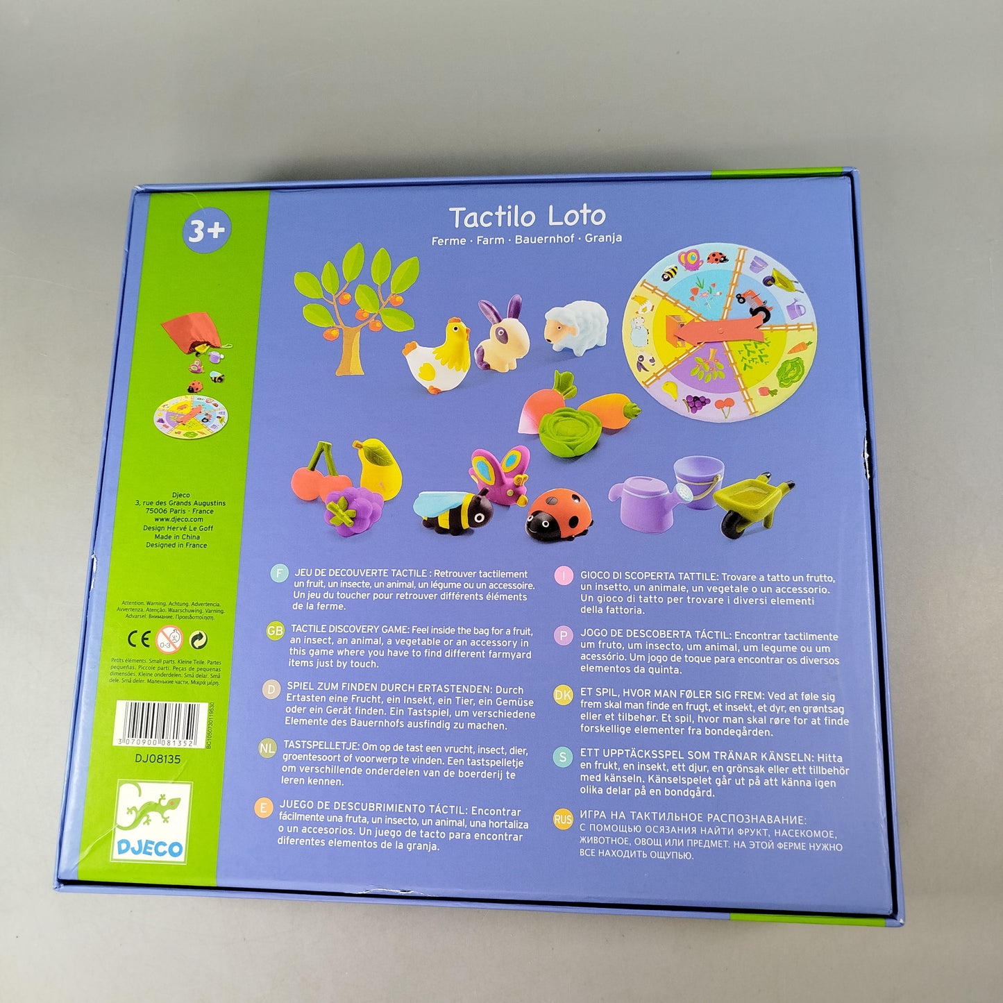 Djeco Tactilo Loto Bauernhof Tastspiel DJ08135