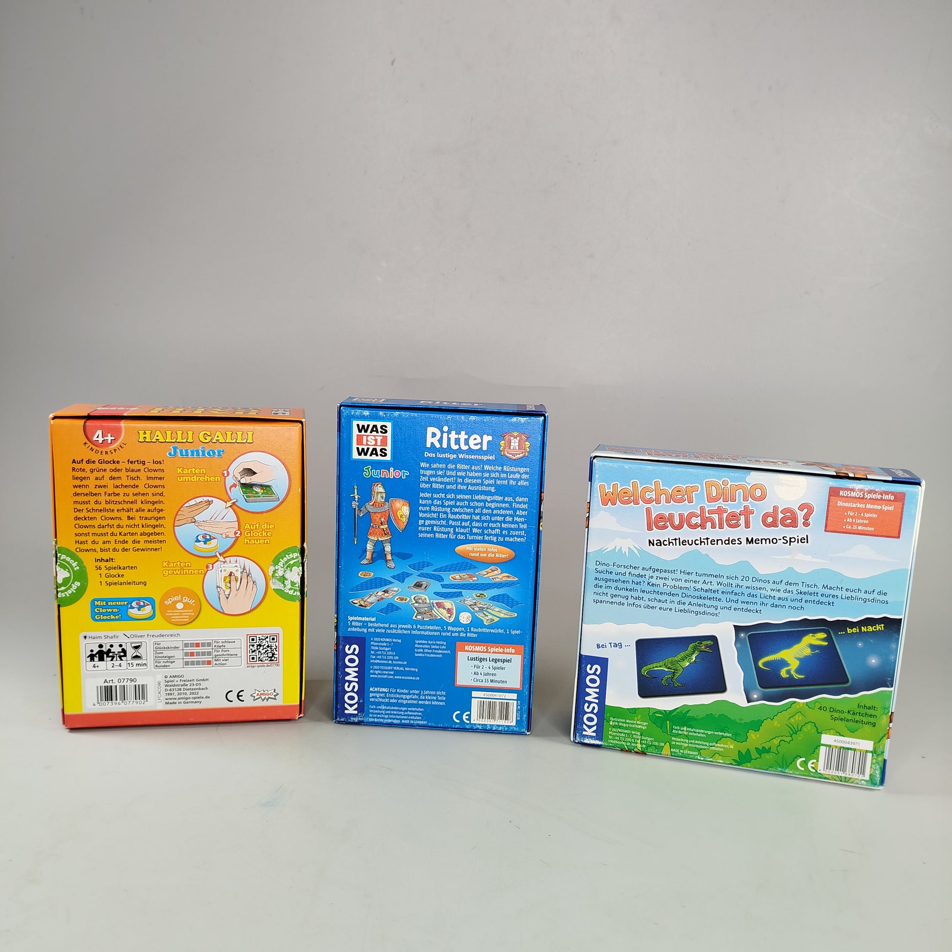  Spiele-Bundle: Halli Galli Junior, Dinos und Ritter
