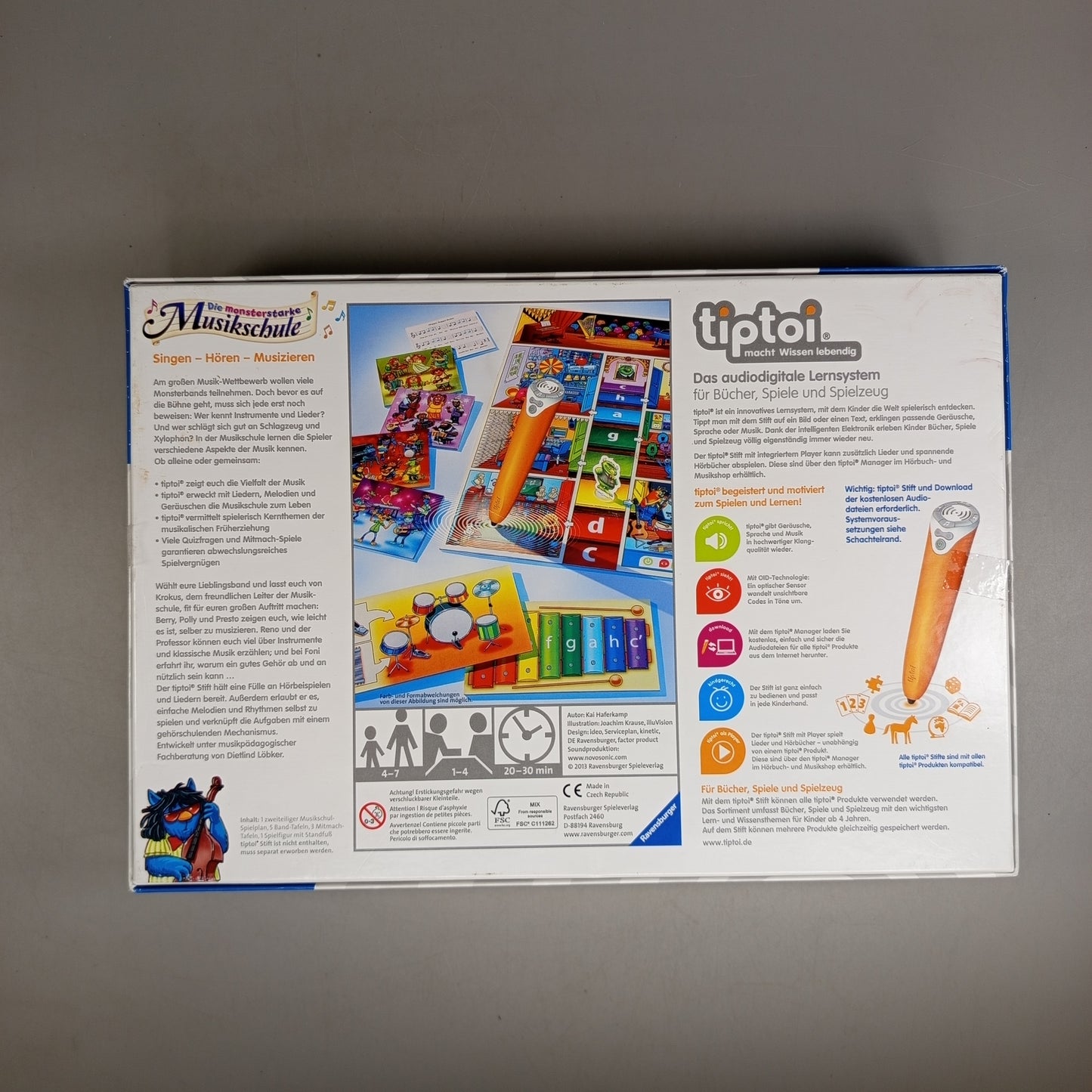 Ravensburger tiptoi Brettspiel – Die monsterstarke Musikschule