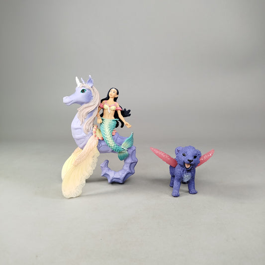 Bundle Schleich Set von 3 Figuren Meerjungfrau & Co, gebraucht, ab 3 Jahre 