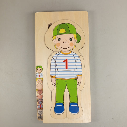 Holzpuzzle Menschlicher Körper Neuwertig