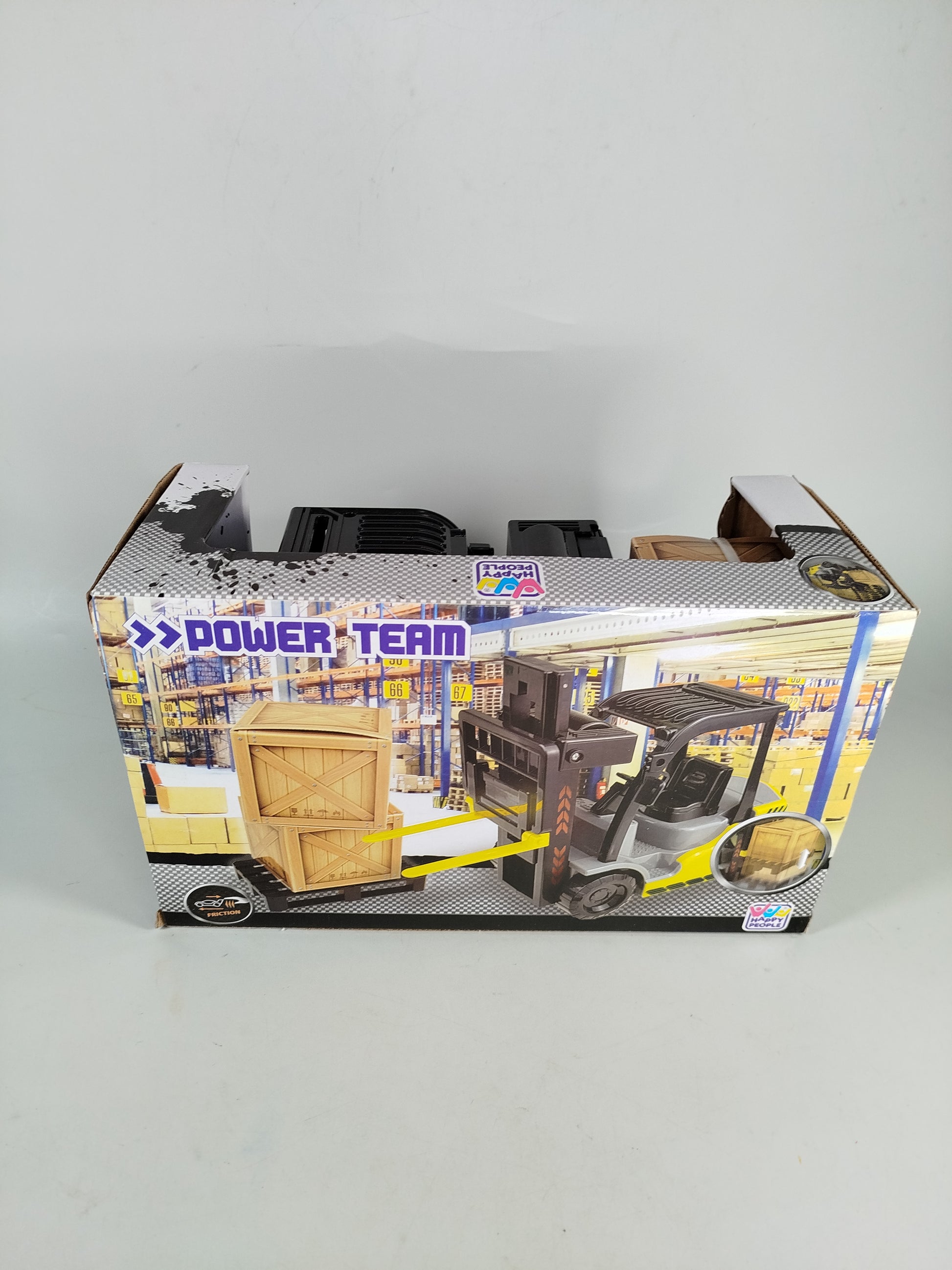 Happy People Power Team Spielset – Gabelstapler & Polizeistation