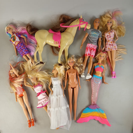 Barbie Bundle Dolls & Pferd 👗💖 Set von 9, ab 3 4 5 Jahre | ✅ geprüft 