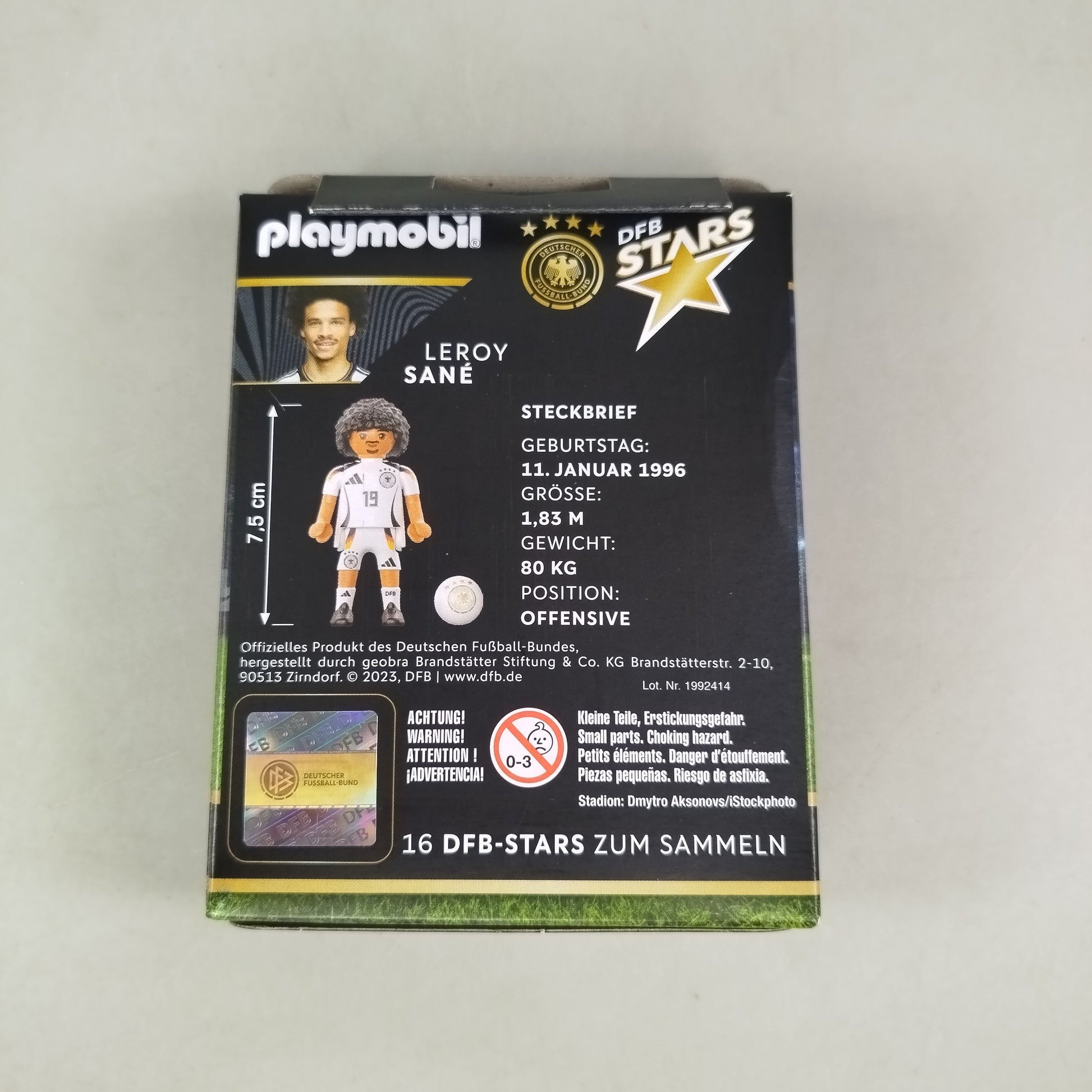 Playmobil DFB Stars Leroy Sané Figur 71674, neu, ab 6 Jahre 