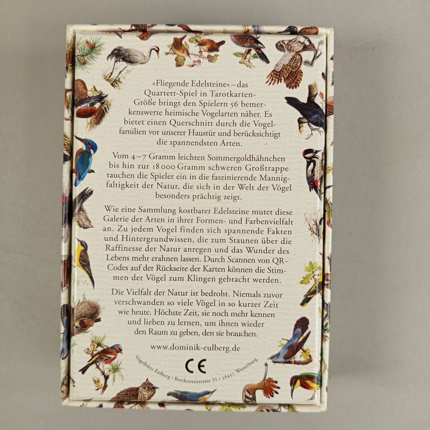 Dominik Eulberg Kartenspiel – Fliegende Edelsteine Vogelquartett, neu