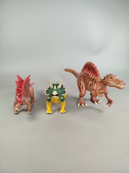 Playmobil Dinosaurier Figuren-Set von 3 – Triceratops, Stegosaurus & Spinosaurus