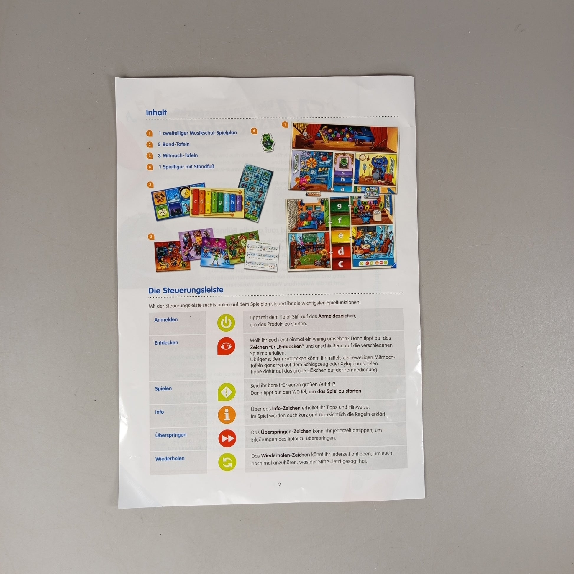 Ravensburger tiptoi Lernspiel – Die monsterstarke Musikschule, OVP