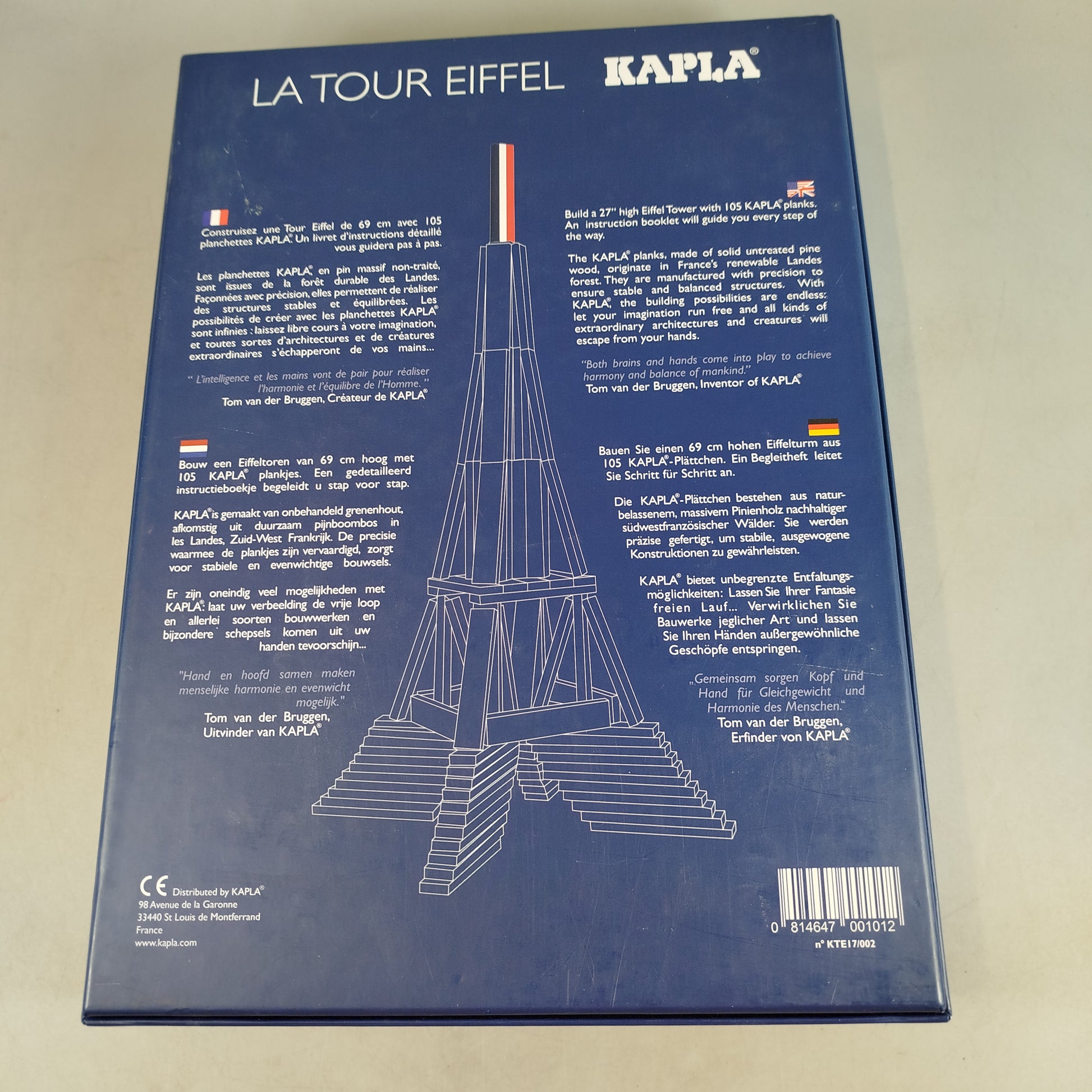 Kapla LA TOUR EIFFEL KTE1/1802 Bauset, neu, ab 10 11 12 Jahre | ✅ geprüft 