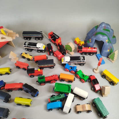 Holz Eisenbahnwelt Spielset – Züge & Schienen