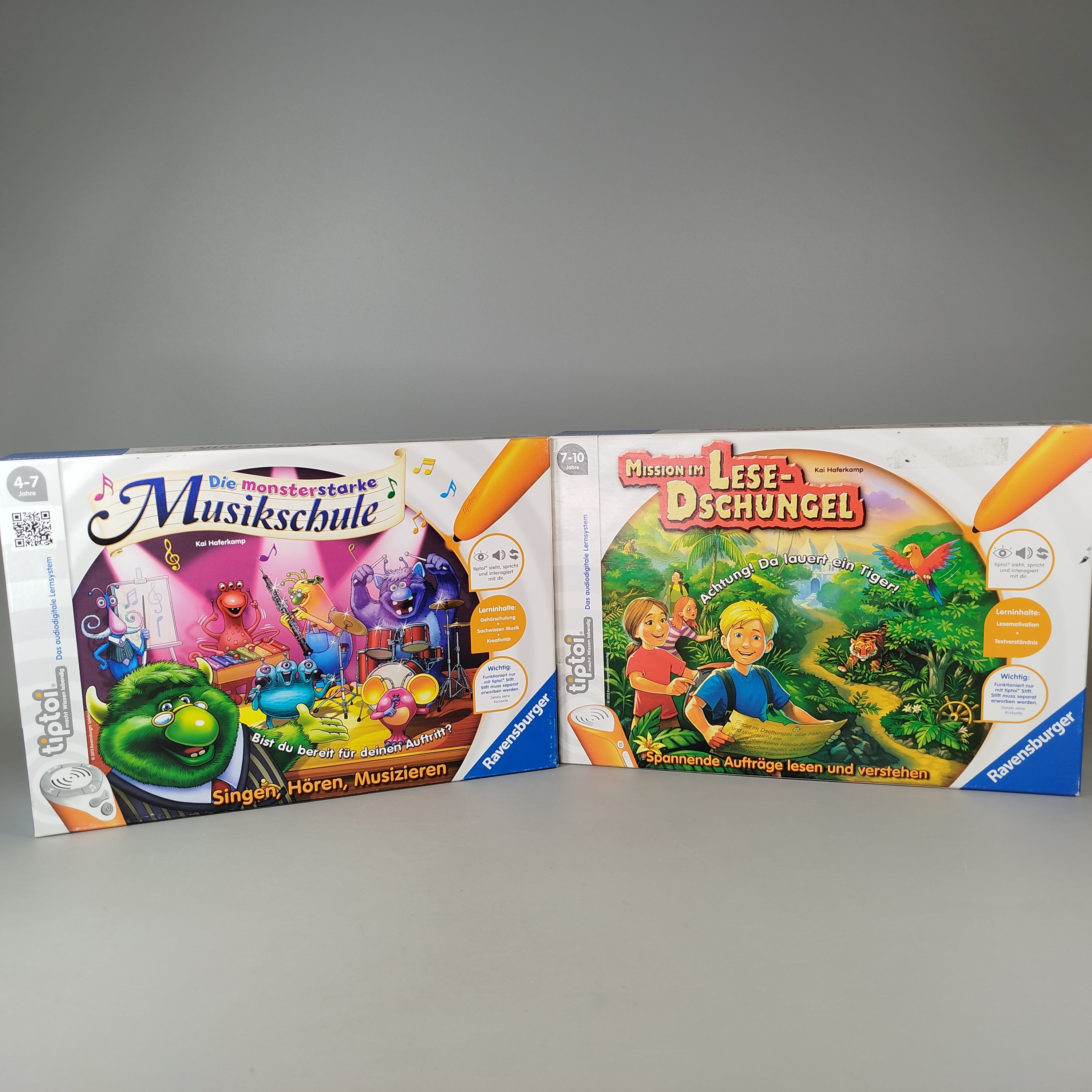 Ravensburger Tiptoi Brettspiel-Set: Musikschule & Lese Dschungel, OVP